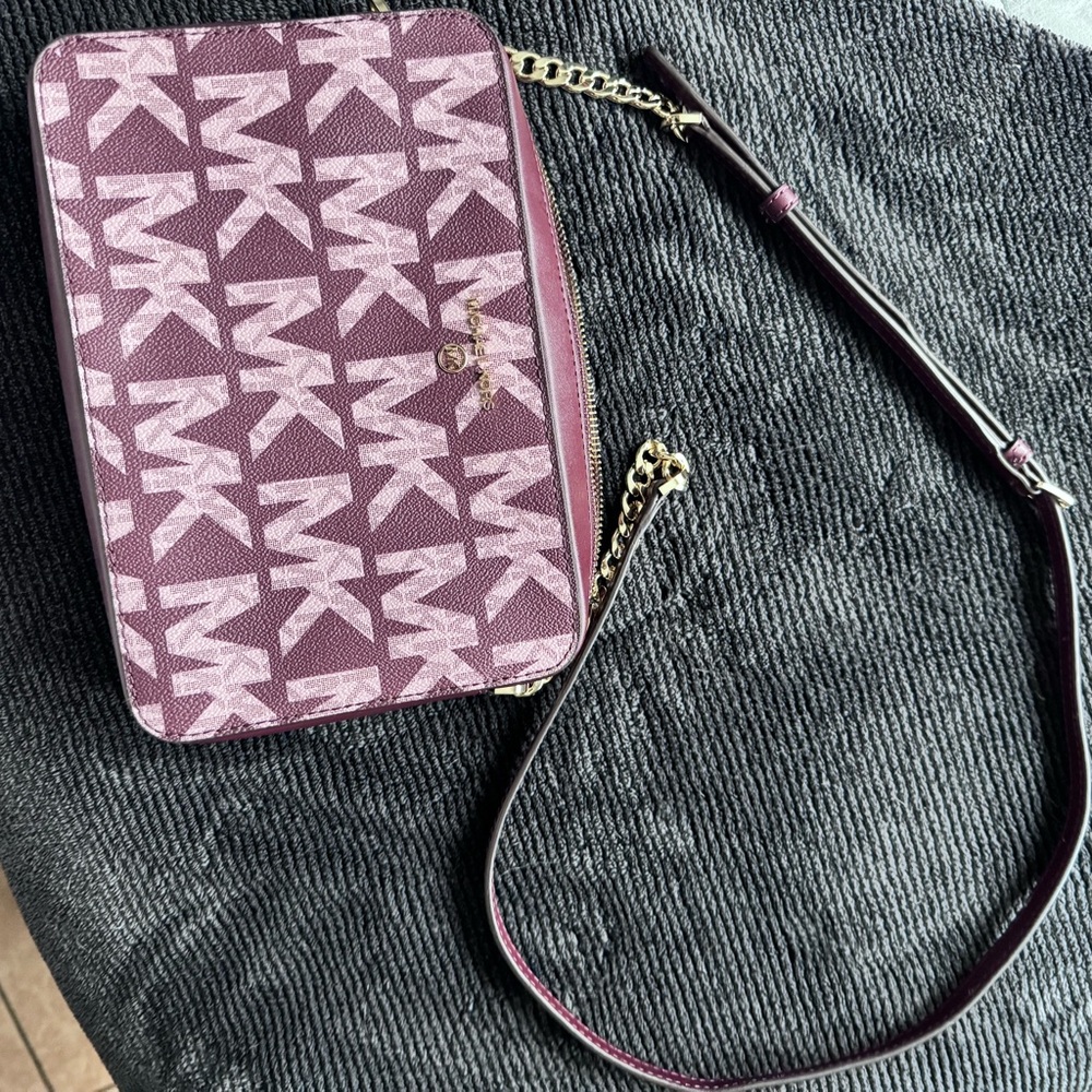 Michael Kors Purple Logo Crossbody Bag